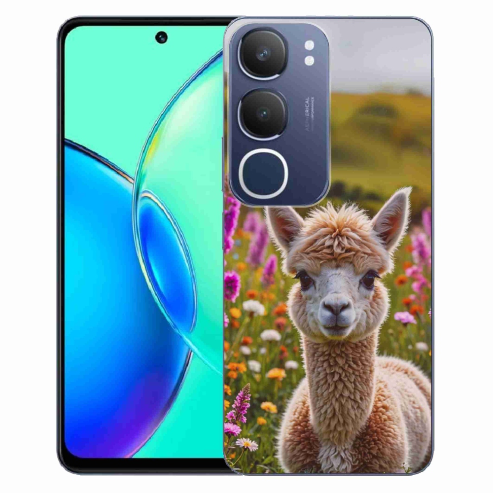 Gelový kryt mmCase na Vivo Y19S - lama na louce