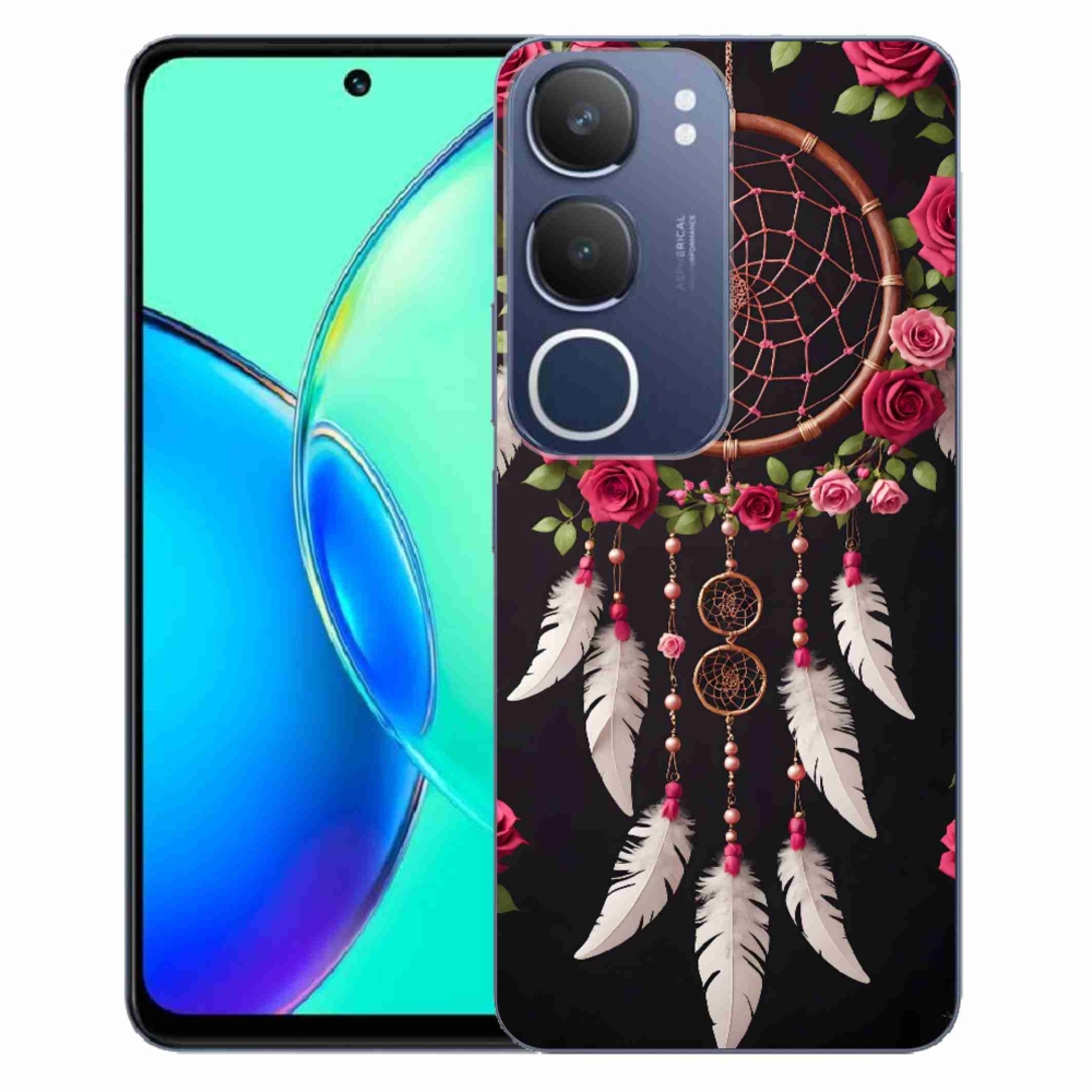 Gelový kryt mmCase na Vivo Y19S - lapač snů s růžemi