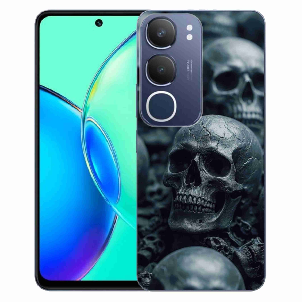 Gelový kryt mmCase na Vivo Y19S - lebka 2