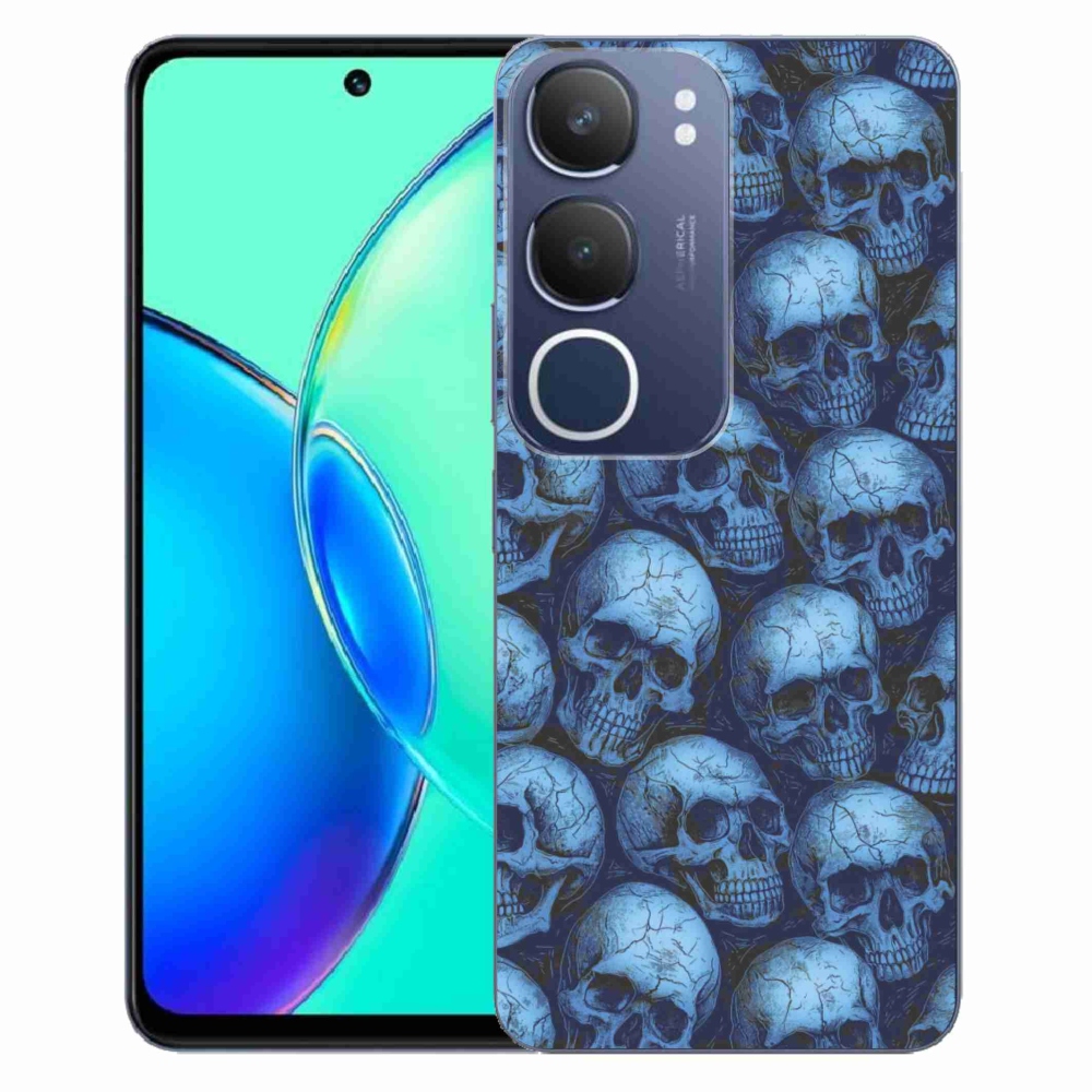 Gelový kryt mmCase na Vivo Y19S - lebky