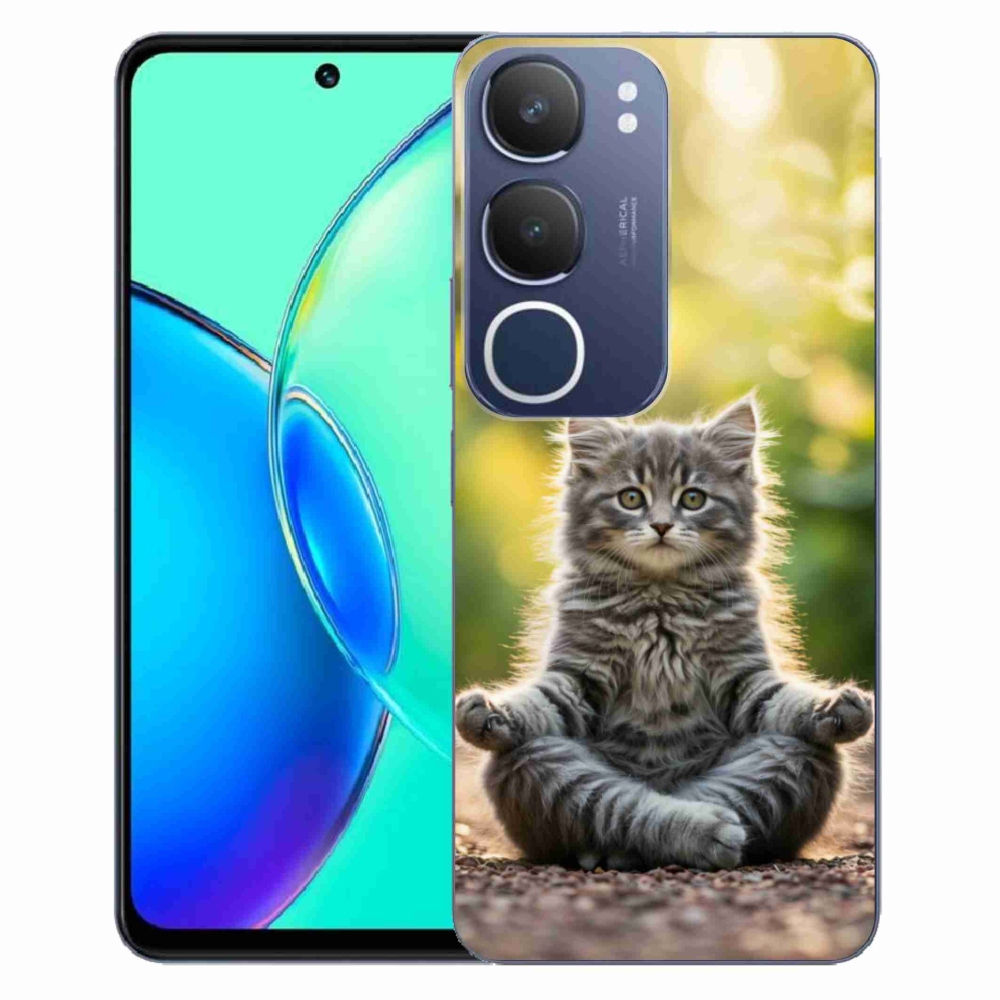 Gelový kryt mmCase na Vivo Y19S - meditující kotě