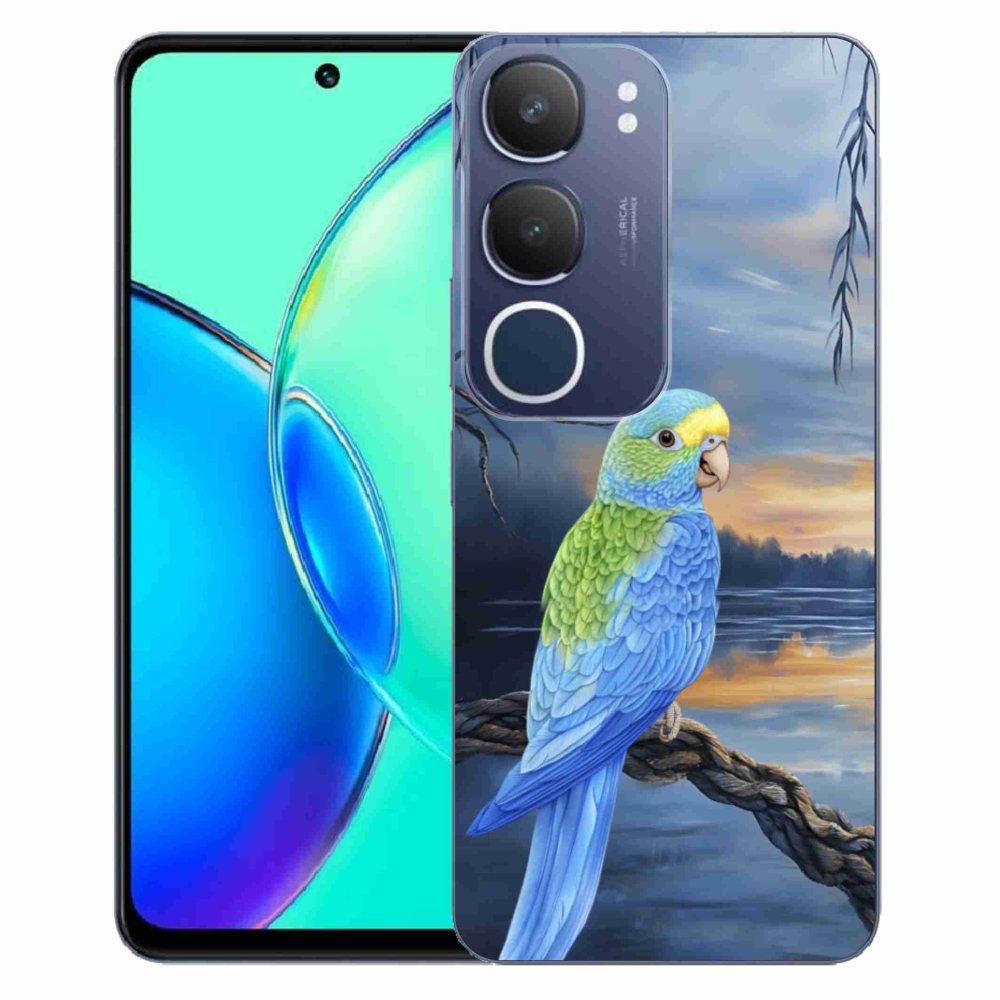 Gelový kryt mmCase na Vivo Y19S - modrý papoušek