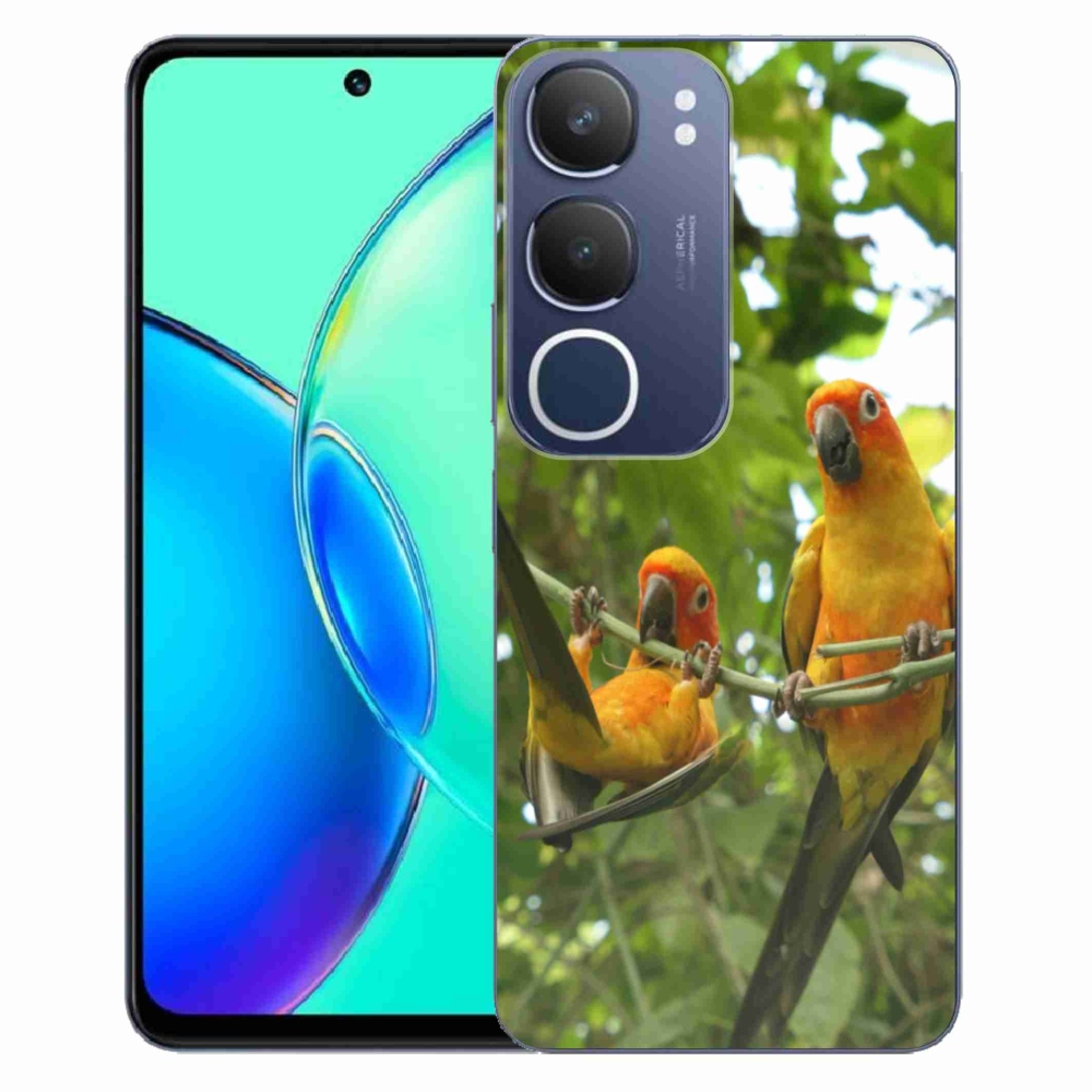 Gelový kryt mmCase na Vivo Y19S - papoušci aratingy
