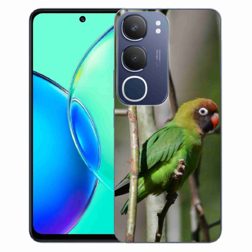 Gelový kryt mmCase na Vivo Y19S - papoušek agapornis