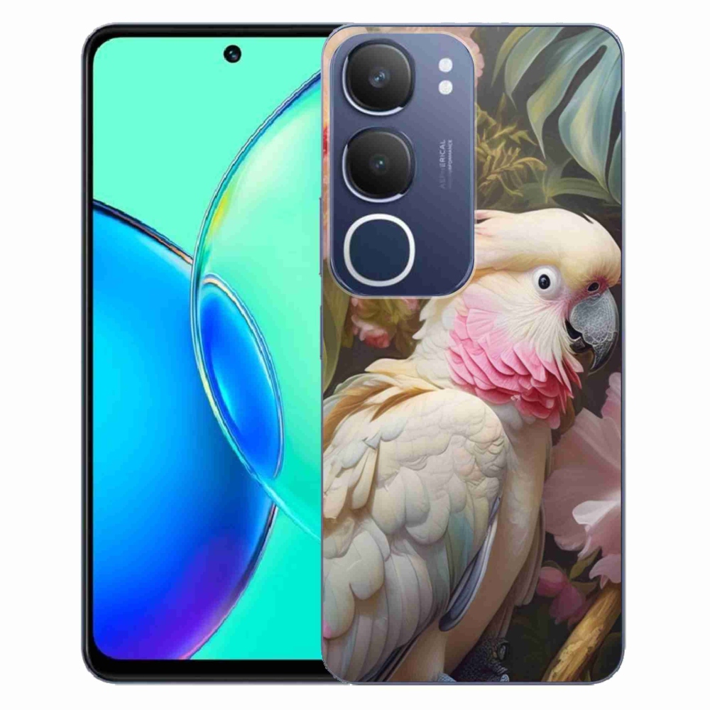 Gelový kryt mmCase na Vivo Y19S - papoušek kakadu růžový 2