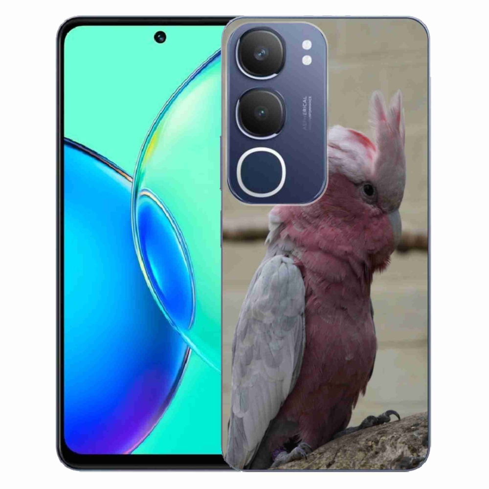 Gelový kryt mmCase na Vivo Y19S - papoušek kakadu růžový
