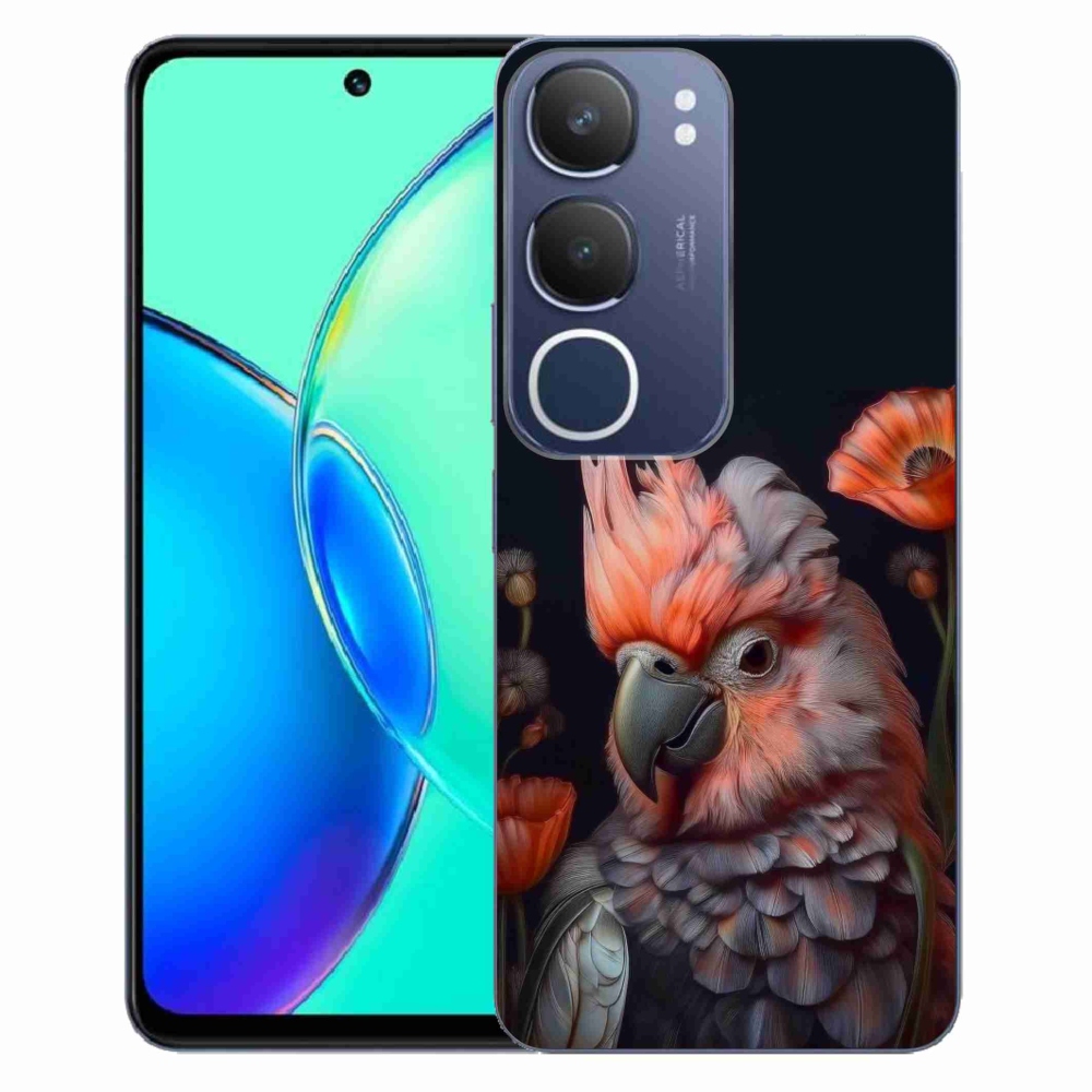 Gelový kryt mmCase na Vivo Y19S - papoušek kakadu v barvách