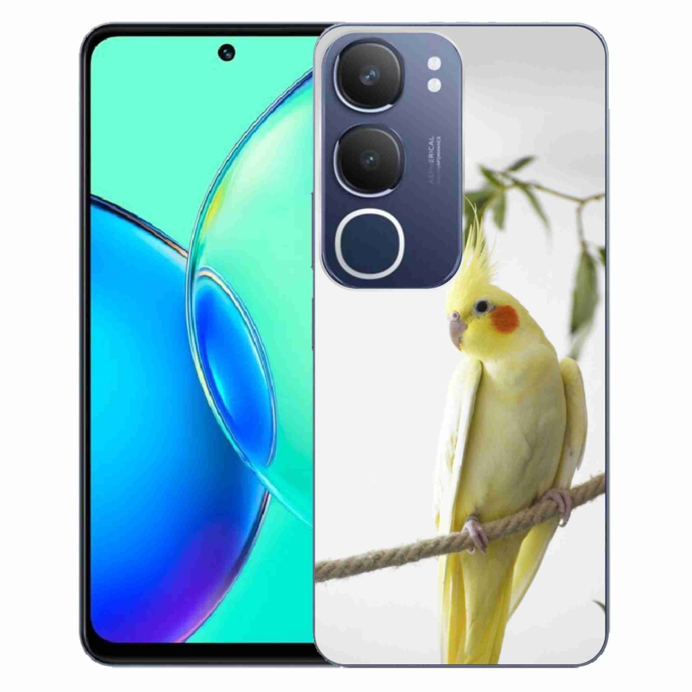 Gelový kryt mmCase na Vivo Y19S - papoušek korela chocholatá