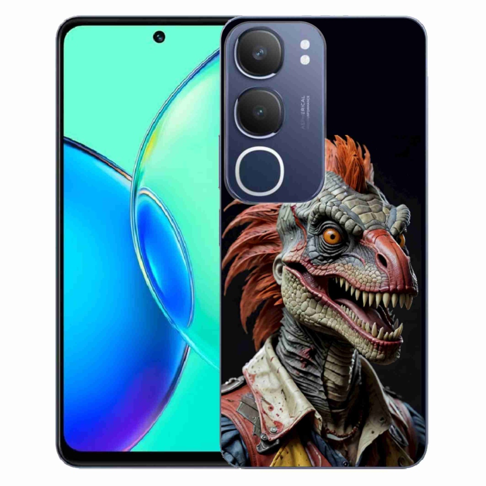 Gelový kryt mmCase na Vivo Y19S - punk dinosaurus