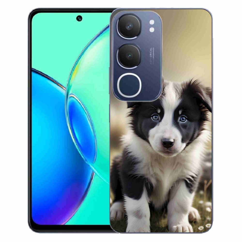 Gelový kryt mmCase na Vivo Y19S - roztomilá border kolie