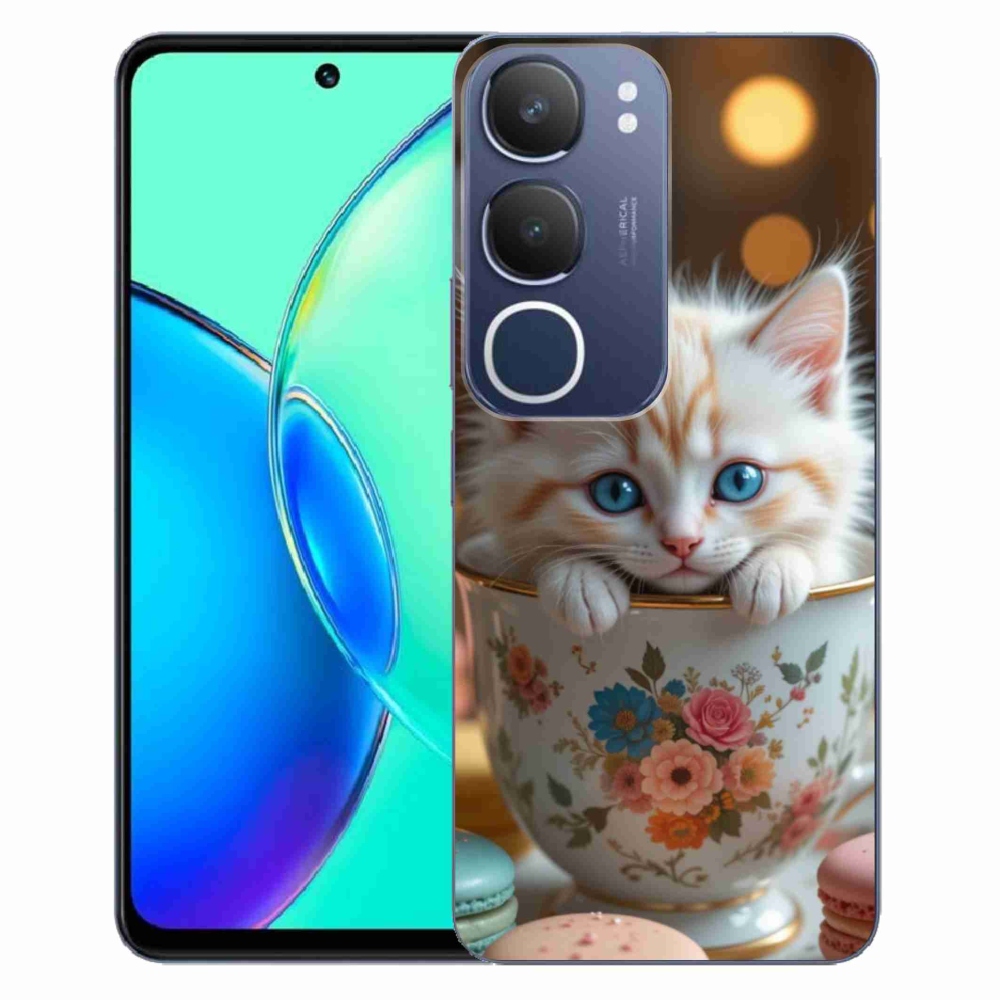 Gelový kryt mmCase na Vivo Y19S - roztomilé kotě 6
