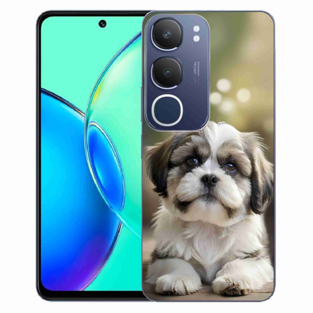Gelový kryt mmCase na Vivo Y19S - roztomilý shih-tzu