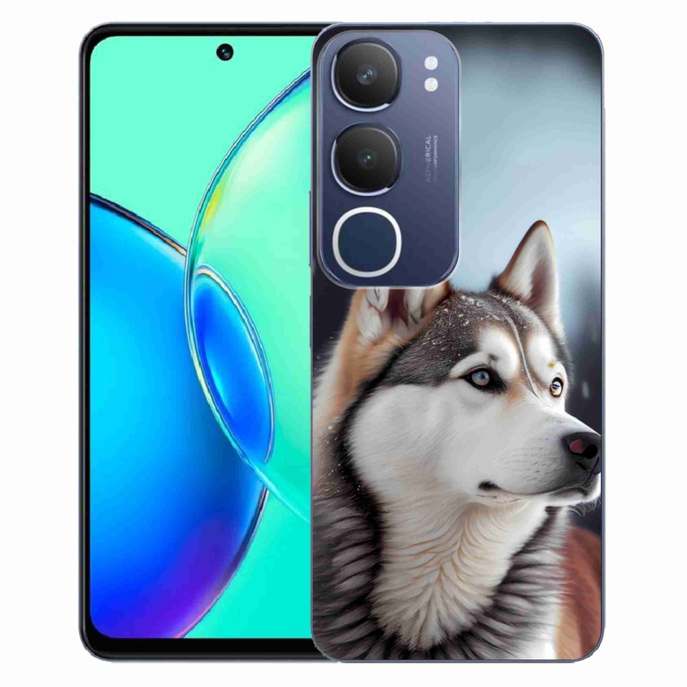 Gelový kryt mmCase na Vivo Y19S - sibiřský husky