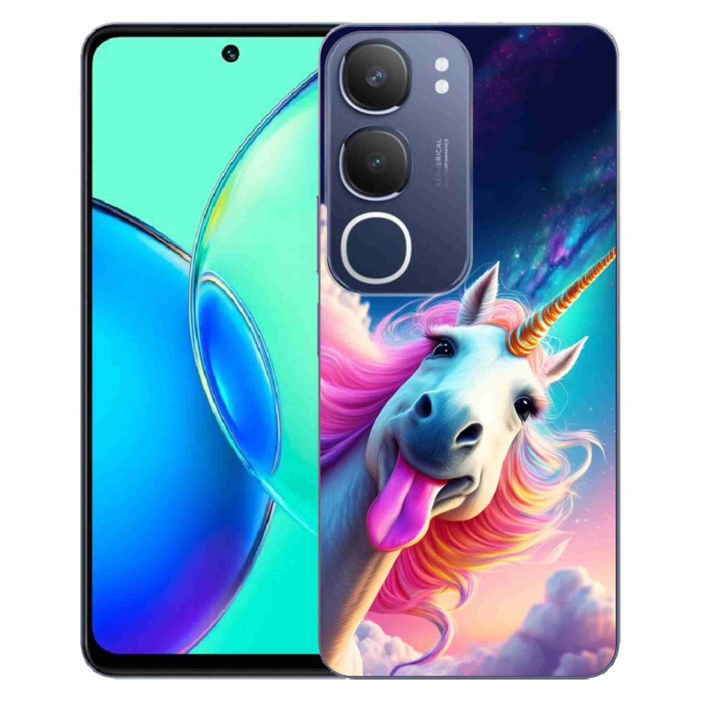 Gelový kryt mmCase na Vivo Y19S - šílený jednorožec