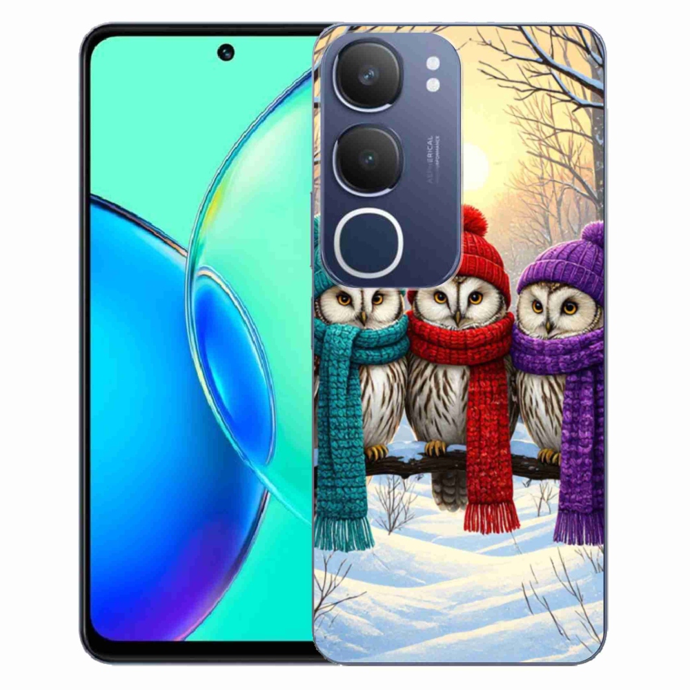 Gelový kryt mmCase na Vivo Y19S - soví přátelé