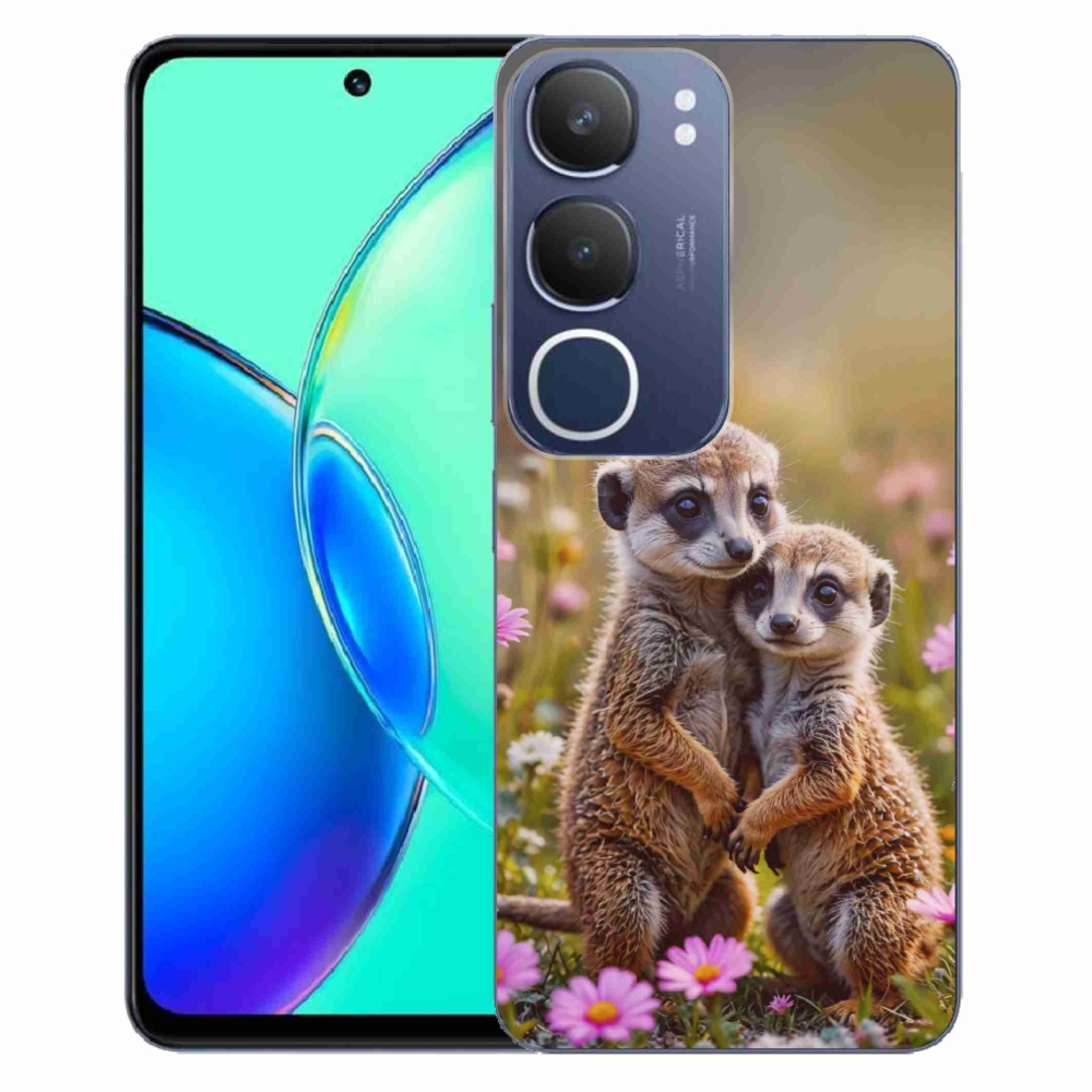 Gelový kryt mmCase na Vivo Y19S - surikatí duo
