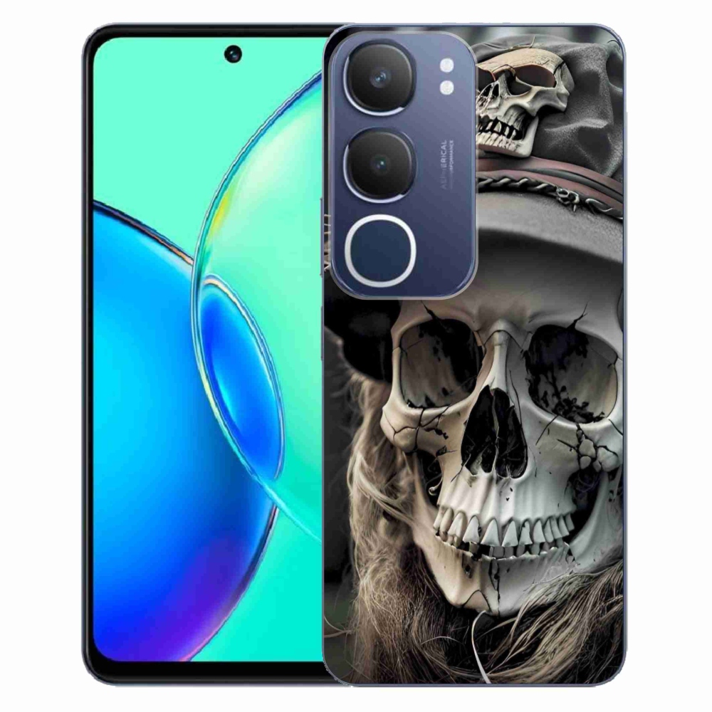 Gelový kryt mmCase na Vivo Y19S - temná lebka