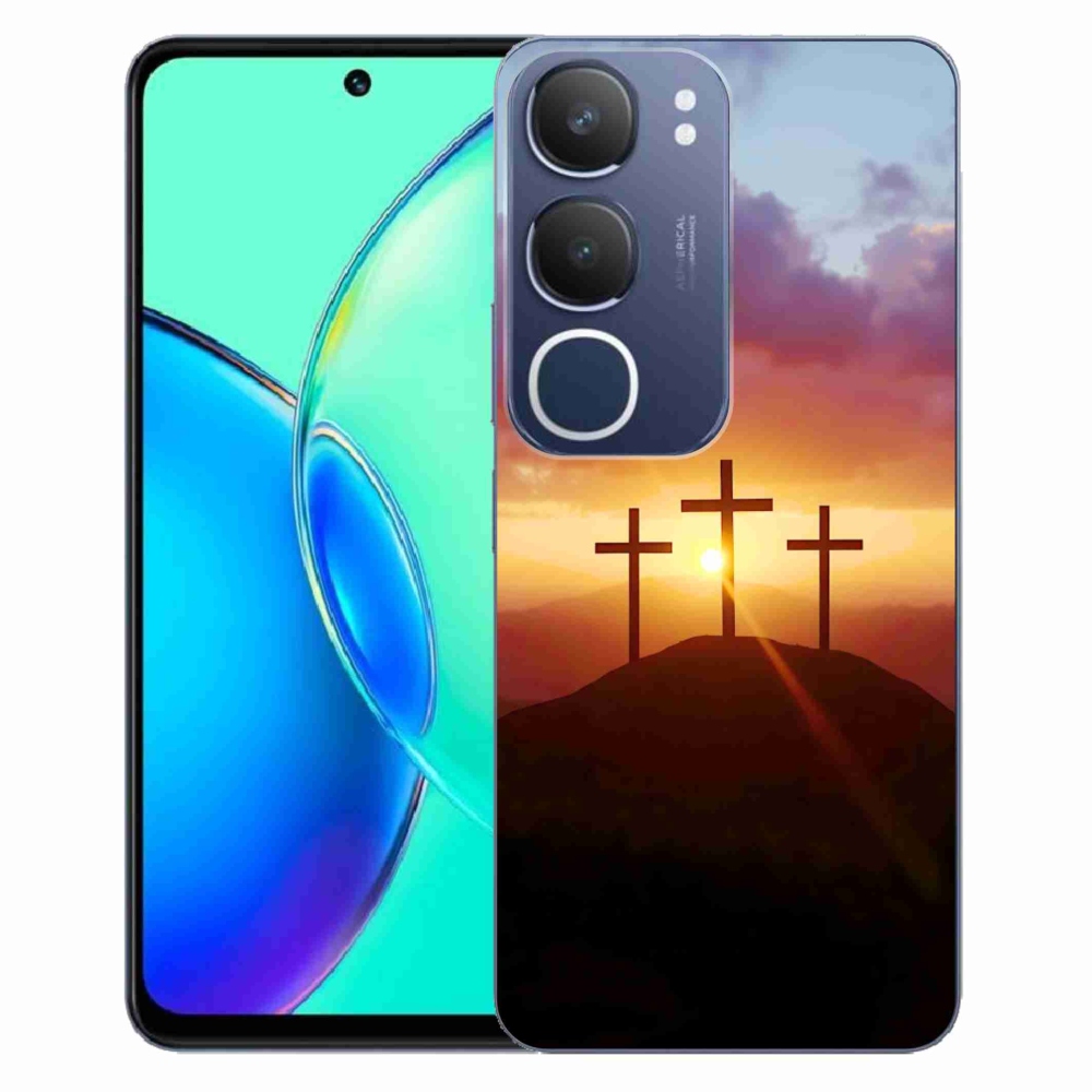 Gelový kryt mmCase na Vivo Y19S - tři kříže