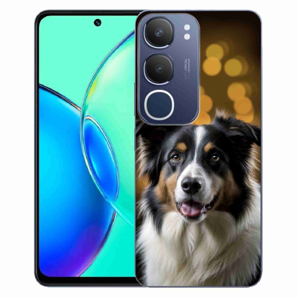 Gelový kryt mmCase na Vivo Y19S - usměvavý australský ovčák