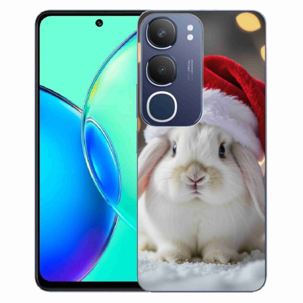 Gelový kryt mmCase na Vivo Y19S - vánoční králík