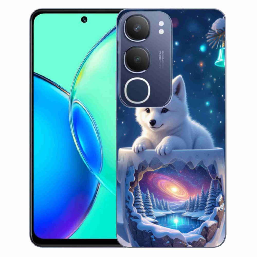 Gelový kryt mmCase na Vivo Y19S - vánoční štěně