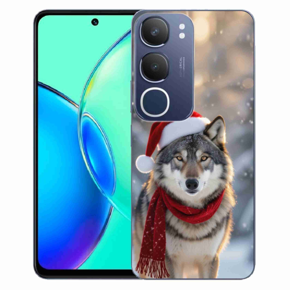 Gelový kryt mmCase na Vivo Y19S - vánoční vlk
