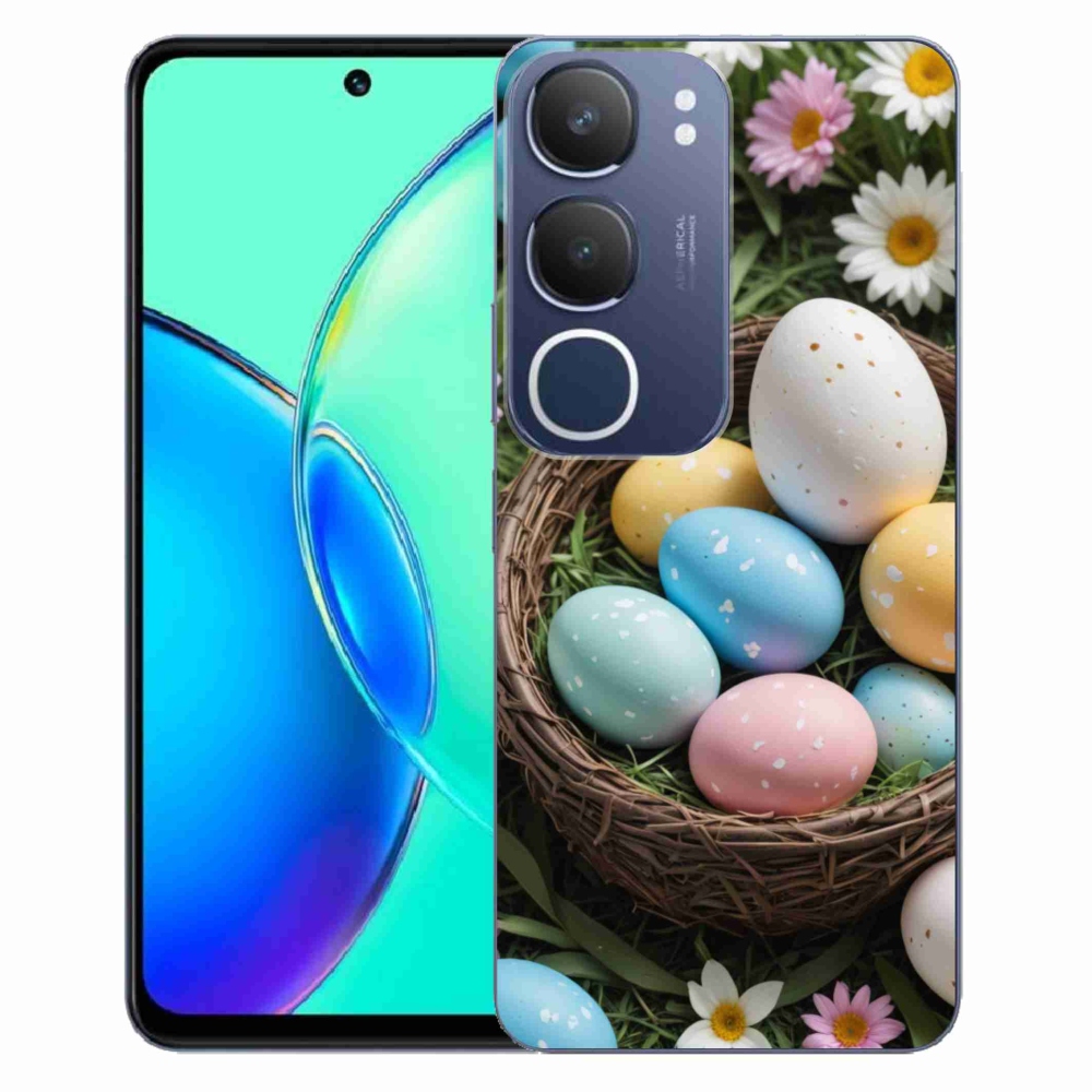 Gelový kryt mmCase na Vivo Y19S - velikonoční vajíčka 2