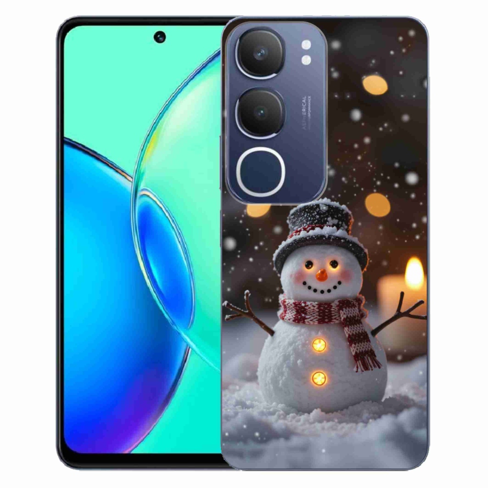 Gelový kryt mmCase na Vivo Y19S - veselý sněhulák