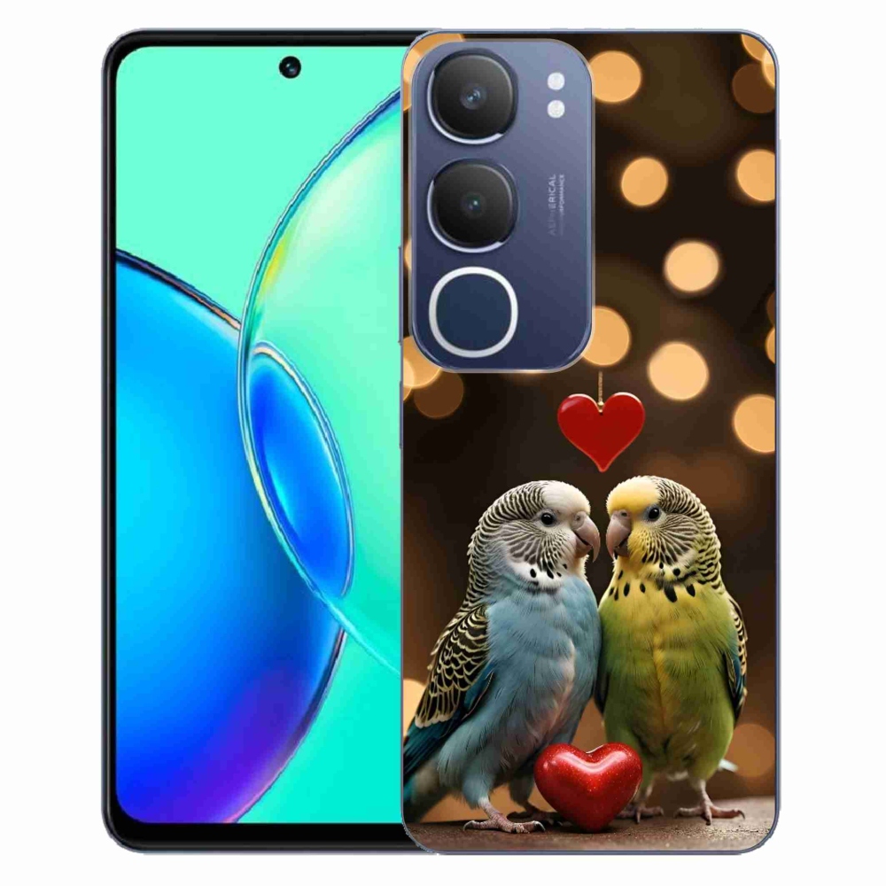 Gelový kryt mmCase na Vivo Y19S - zamilovaní papoušci