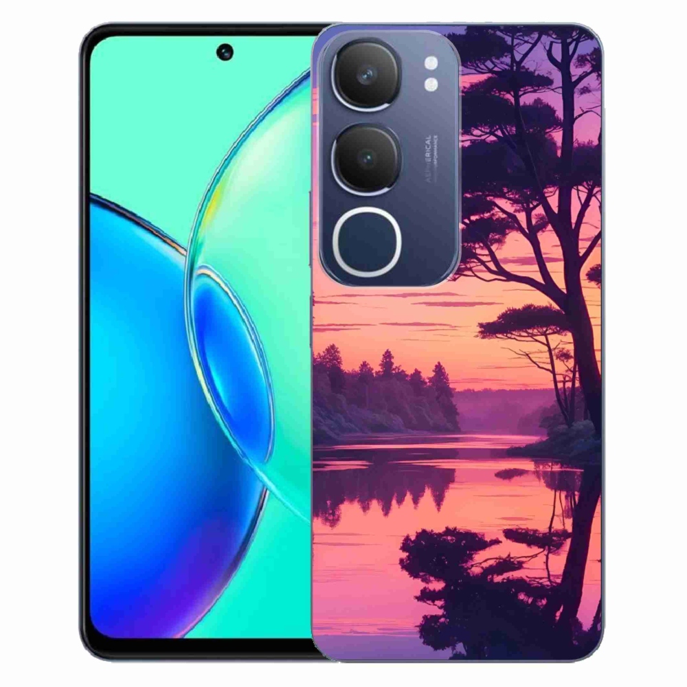 Gelový kryt mmCase na Vivo Y19S - západ slunce nad jezerem