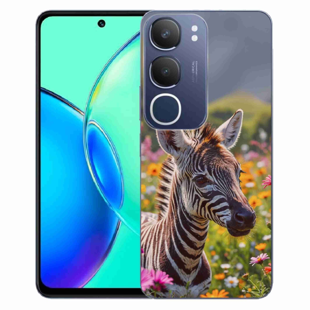 Gelový kryt mmCase na Vivo Y19S - zebra na louce