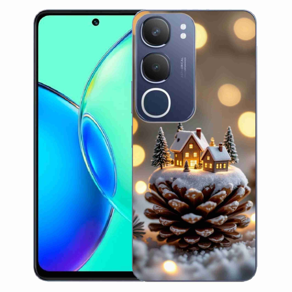 Gelový kryt mmCase na Vivo Y19S - zimní vesnička