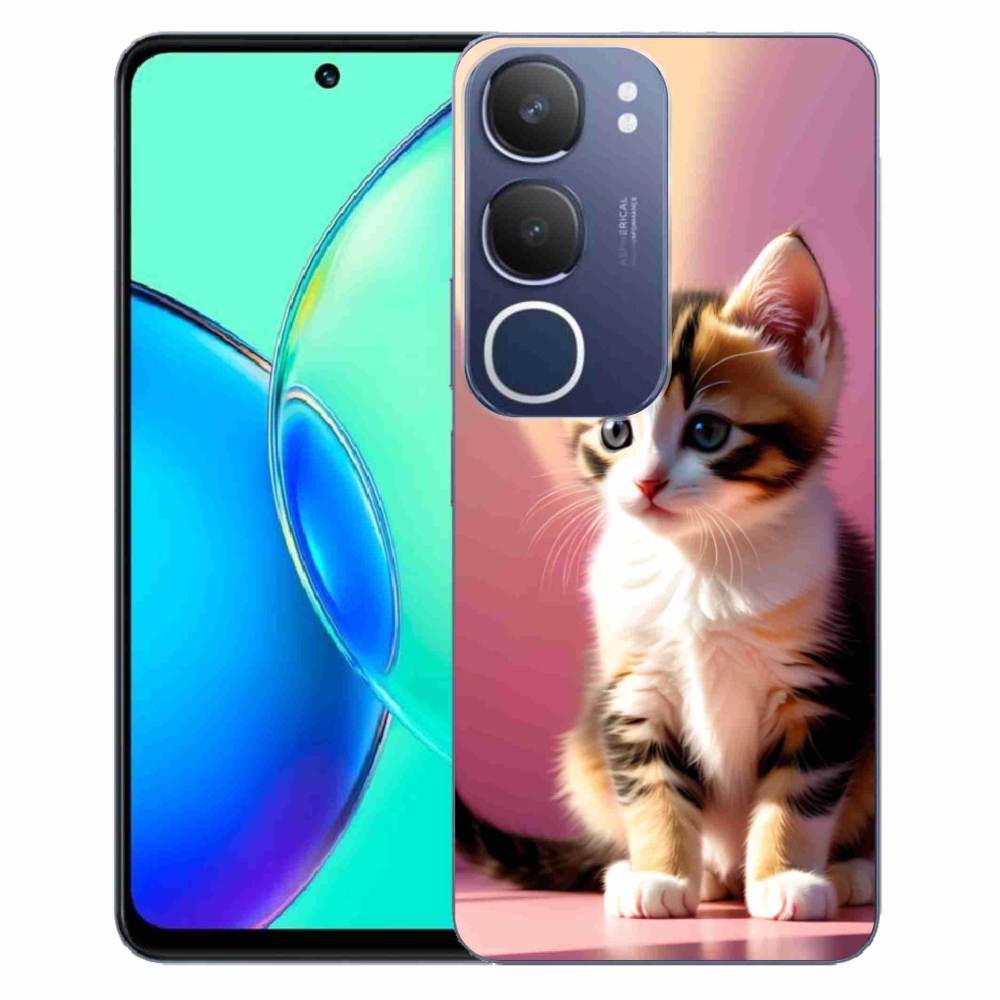 Gelový kryt mmCase na Vivo Y19S - zvědavé kotě 2