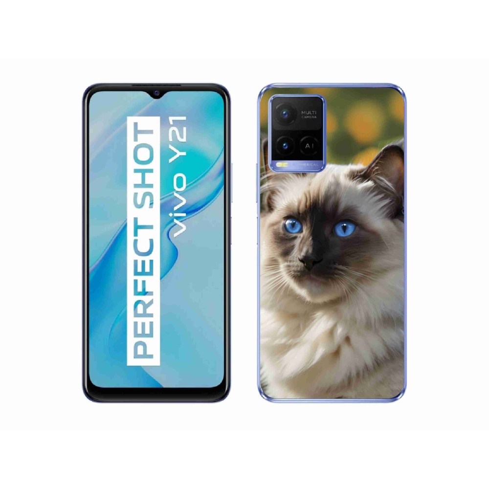 Gelový kryt mmCase na Vivo Y21/Y21s/Y33s - bílý ragdoll