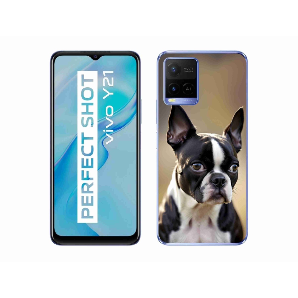 Gelový kryt mmCase na Vivo Y21/Y21s/Y33s - bostonský teriér