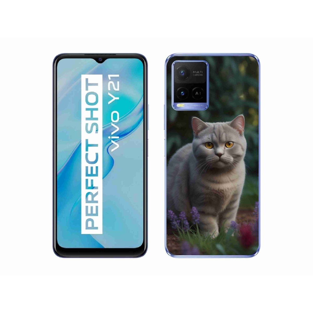 Gelový kryt mmCase na Vivo Y21/Y21s/Y33s - britská kočka