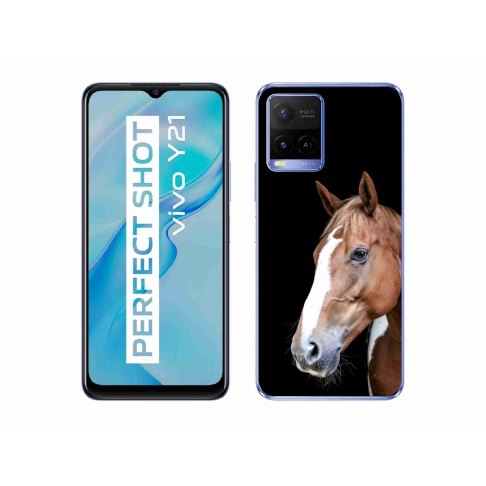 Gelový kryt mmCase na Vivo Y21/Y21s/Y33s - hnědý kůň 3