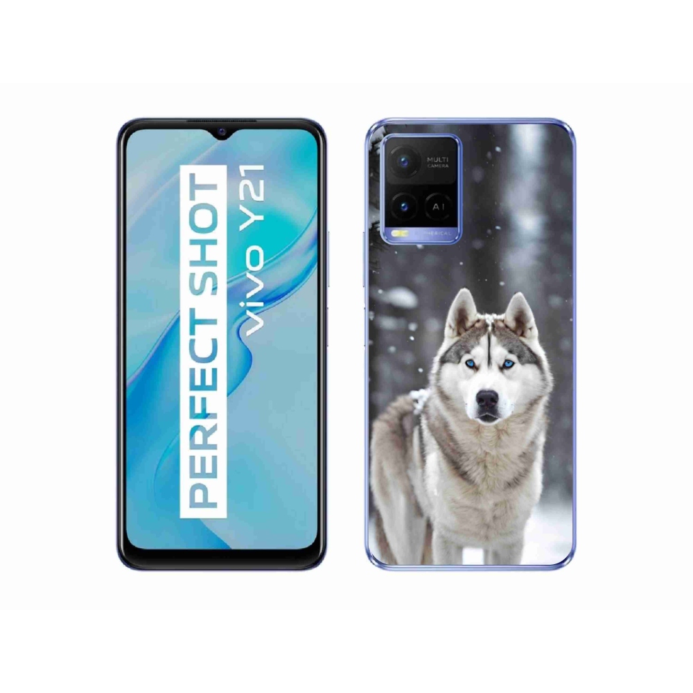 Gelový kryt mmCase na Vivo Y21/Y21s/Y33s - husky 2