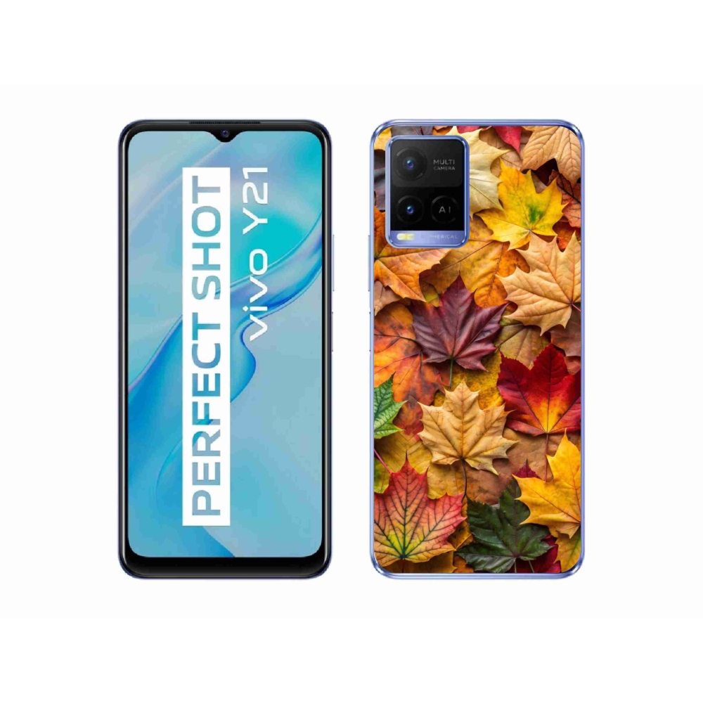 Gelový kryt mmCase na Vivo Y21/Y21s/Y33s - javorové listy 2