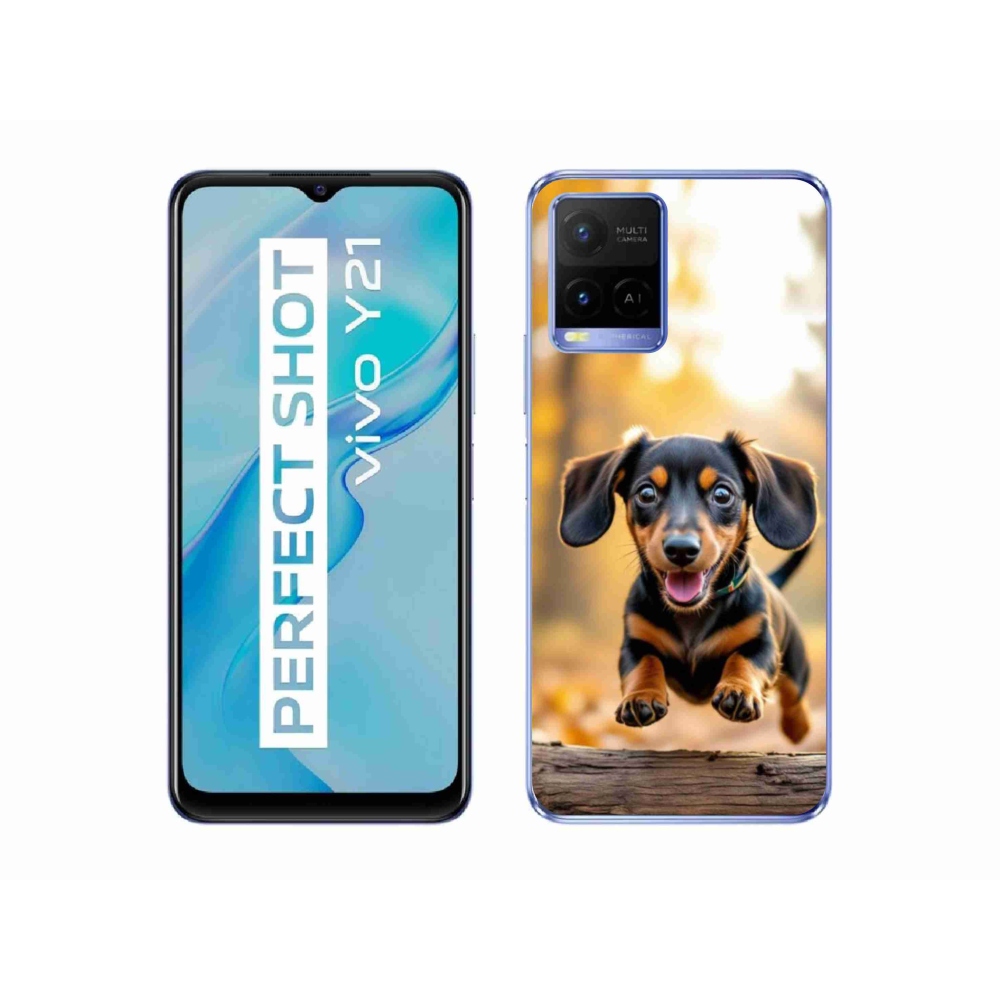 Gelový kryt mmCase na Vivo Y21/Y21s/Y33s - jezevčík 2