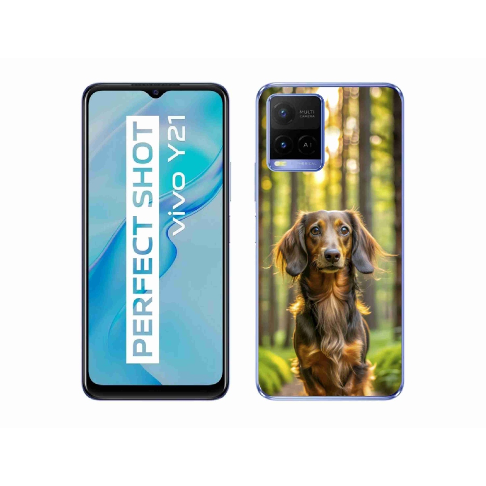 Gelový kryt mmCase na Vivo Y21/Y21s/Y33s - jezevčík 4