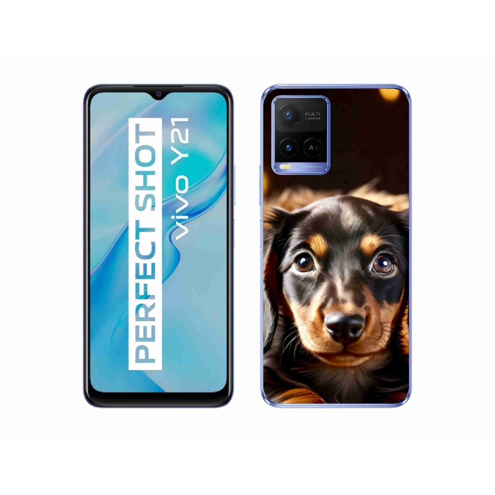 Gelový kryt mmCase na Vivo Y21/Y21s/Y33s - jezevčík