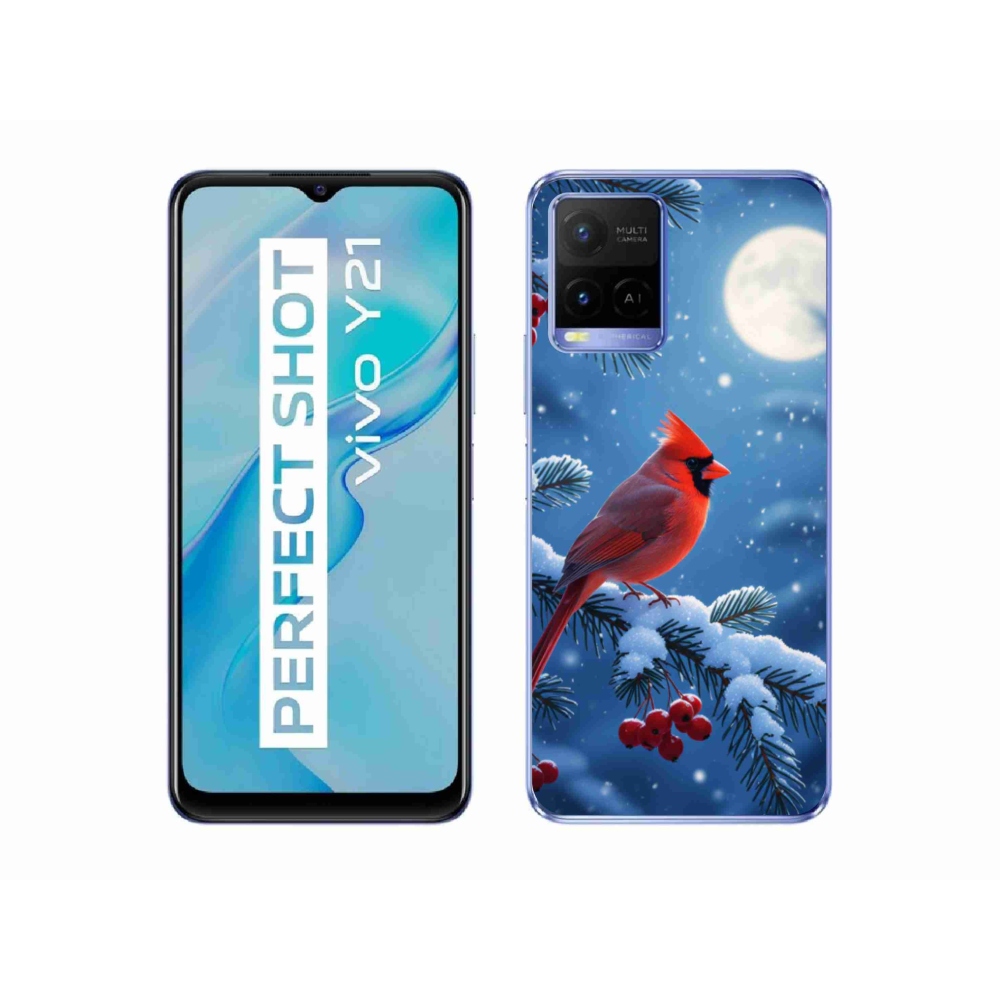 Gelový kryt mmCase na Vivo Y21/Y21s/Y33s - kardinál červený