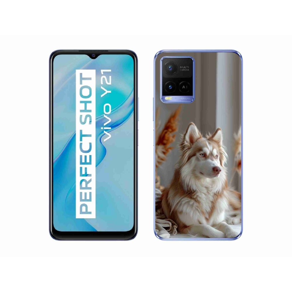 Gelový kryt mmCase na Vivo Y21/Y21s/Y33s - klidný sibiřský husky