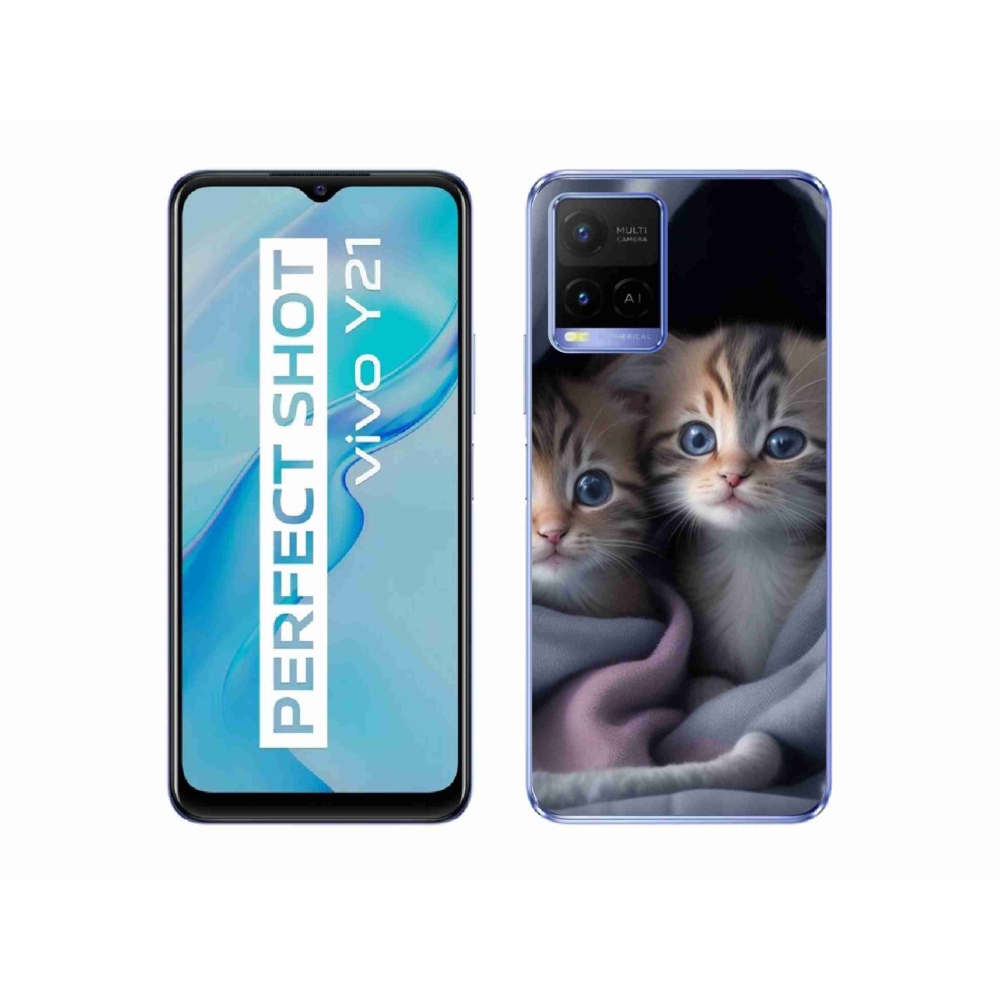 Gelový kryt mmCase na Vivo Y21/Y21s/Y33s - kočičí duo 2