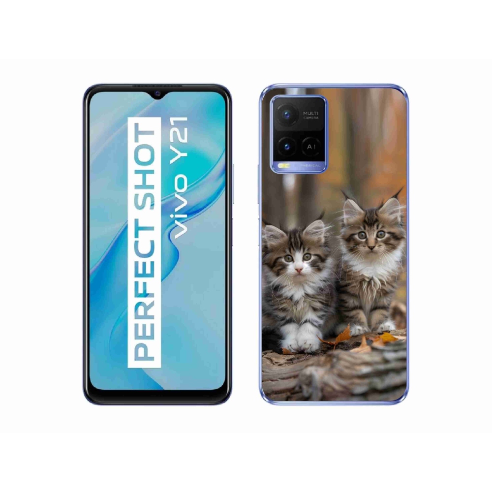 Gelový kryt mmCase na Vivo Y21/Y21s/Y33s - kočičí duo 3