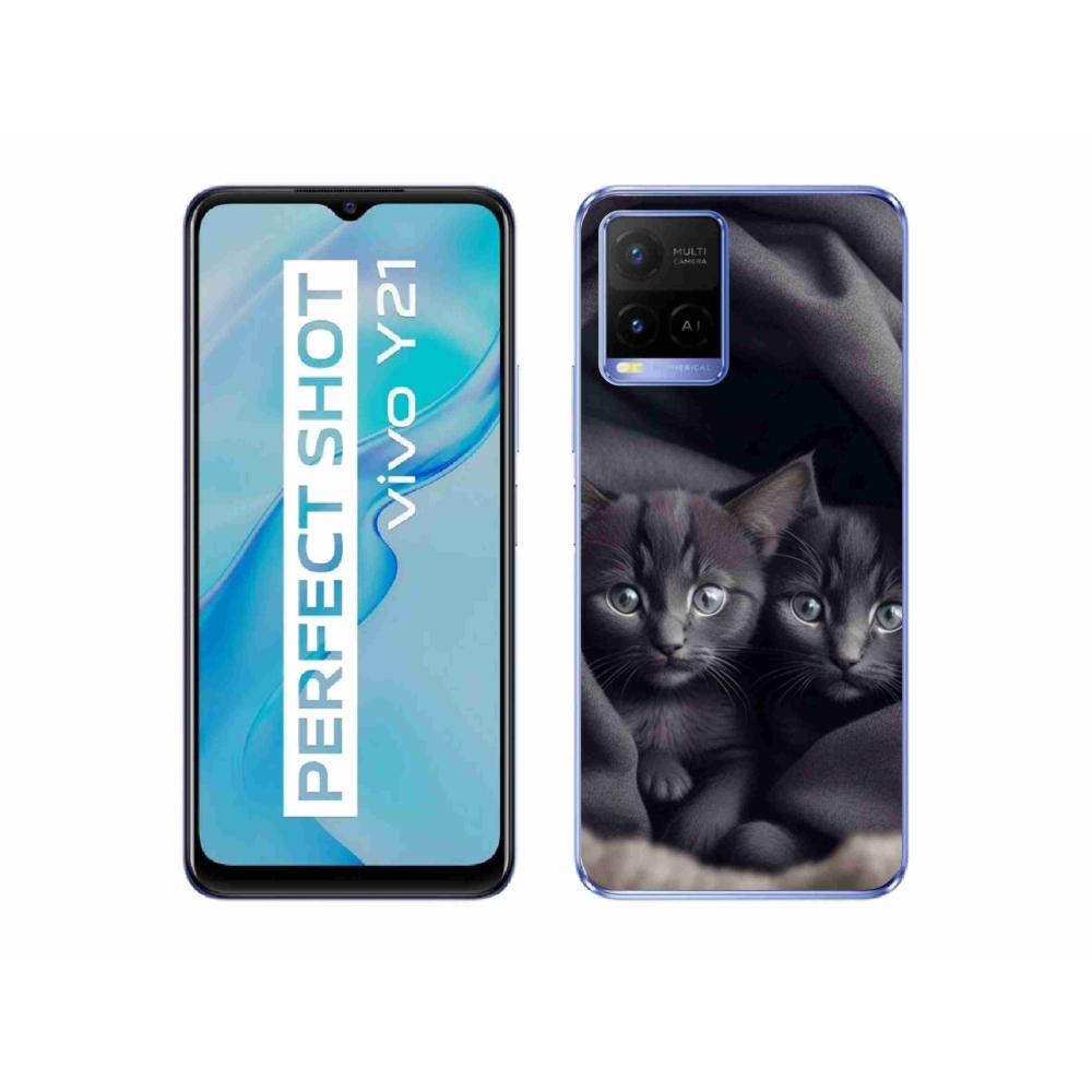 Gelový kryt mmCase na Vivo Y21/Y21s/Y33s - kočičí duo