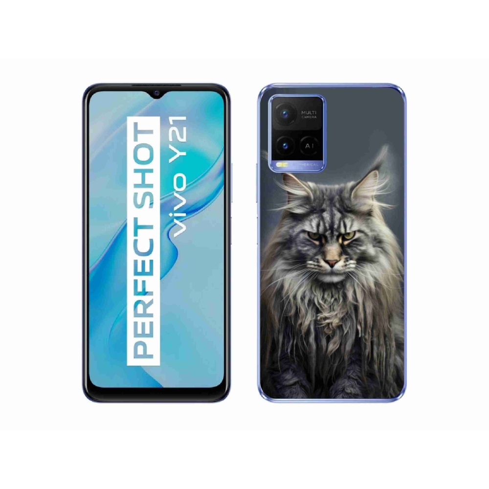 Gelový kryt mmCase na Vivo Y21/Y21s/Y33s - kočíčí pohled 4
