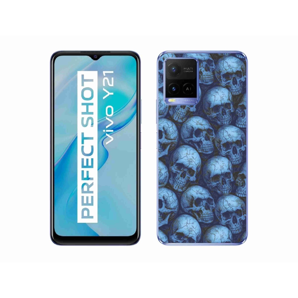 Gelový kryt mmCase na Vivo Y21/Y21s/Y33s - lebky