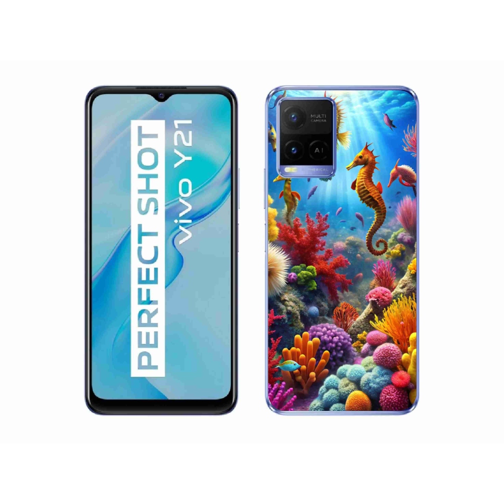 Gelový kryt mmCase na Vivo Y21/Y21s/Y33s - mořský svět 3